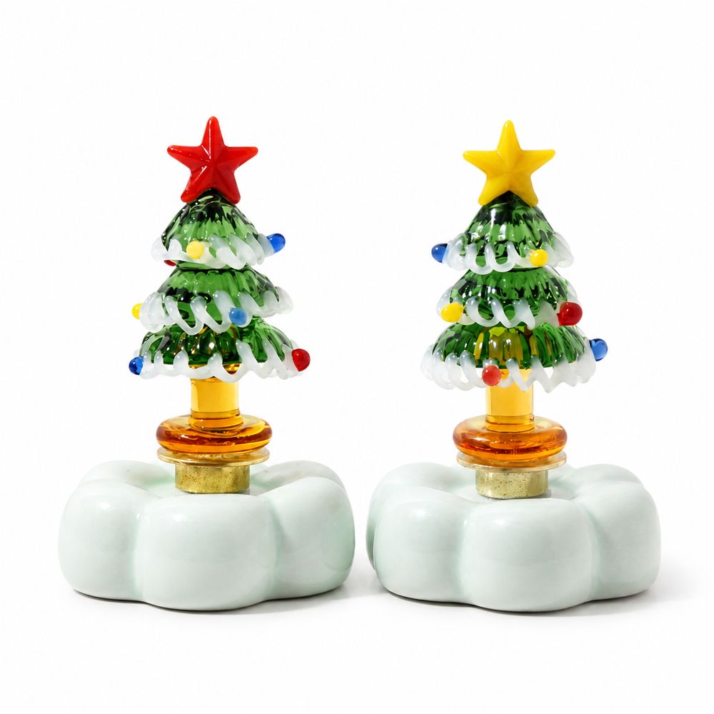 Star Tree Topper - Massief glazen kerstboomfiguur met ster als