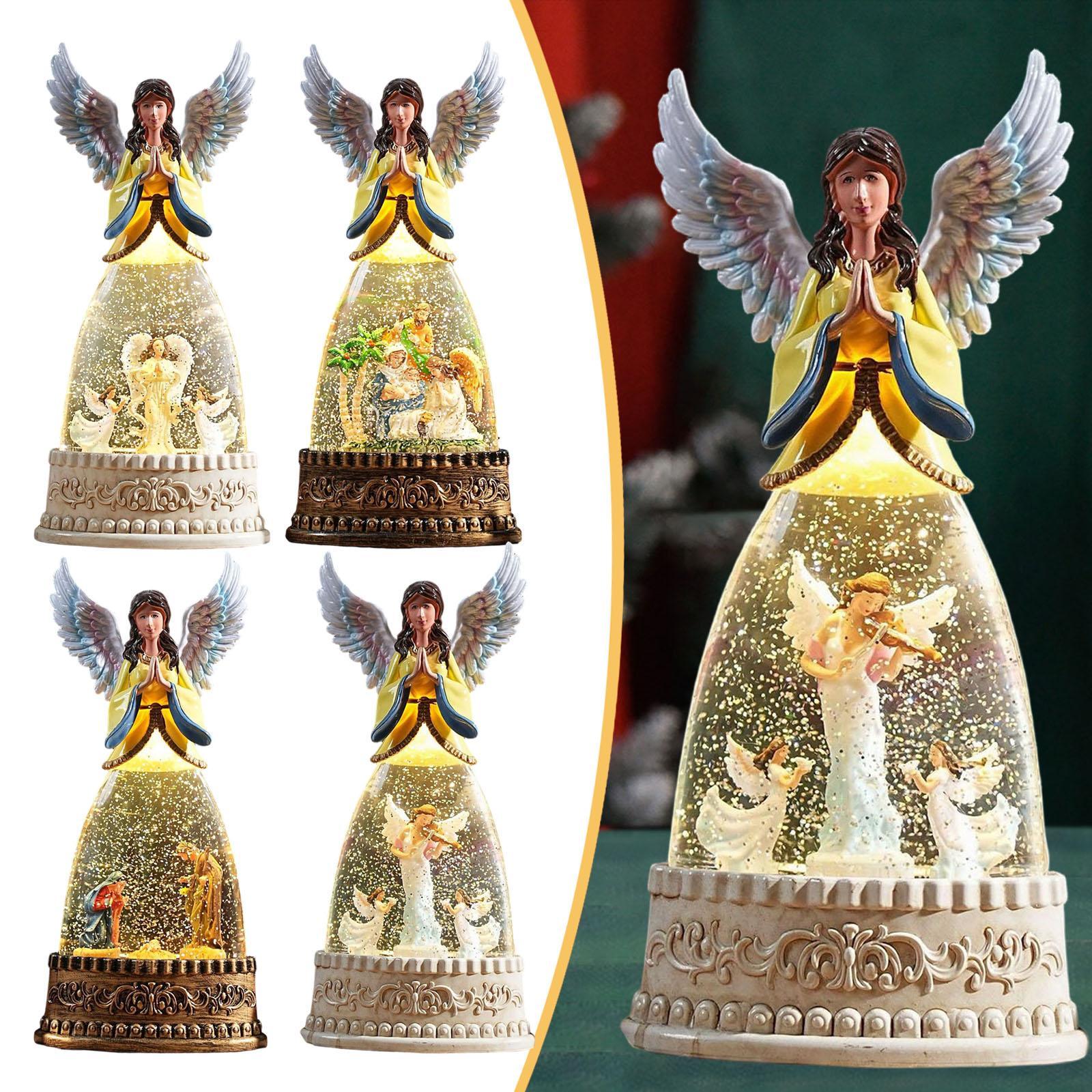 Snow Globe Musical - Muzikale Kerst Sneeuwbol Desktop Ornament Engel