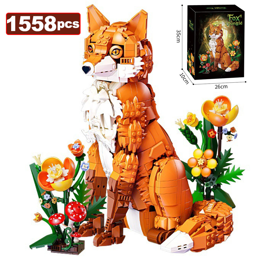 Lego Set Creator - 1558PCS MOC Jungle Fox Model Bouwsteen