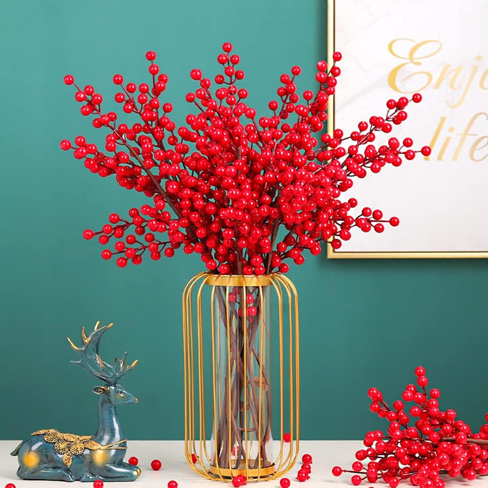 Kunstmatige levendige rode bes - Christmas Wreath Fake recensie en prijs