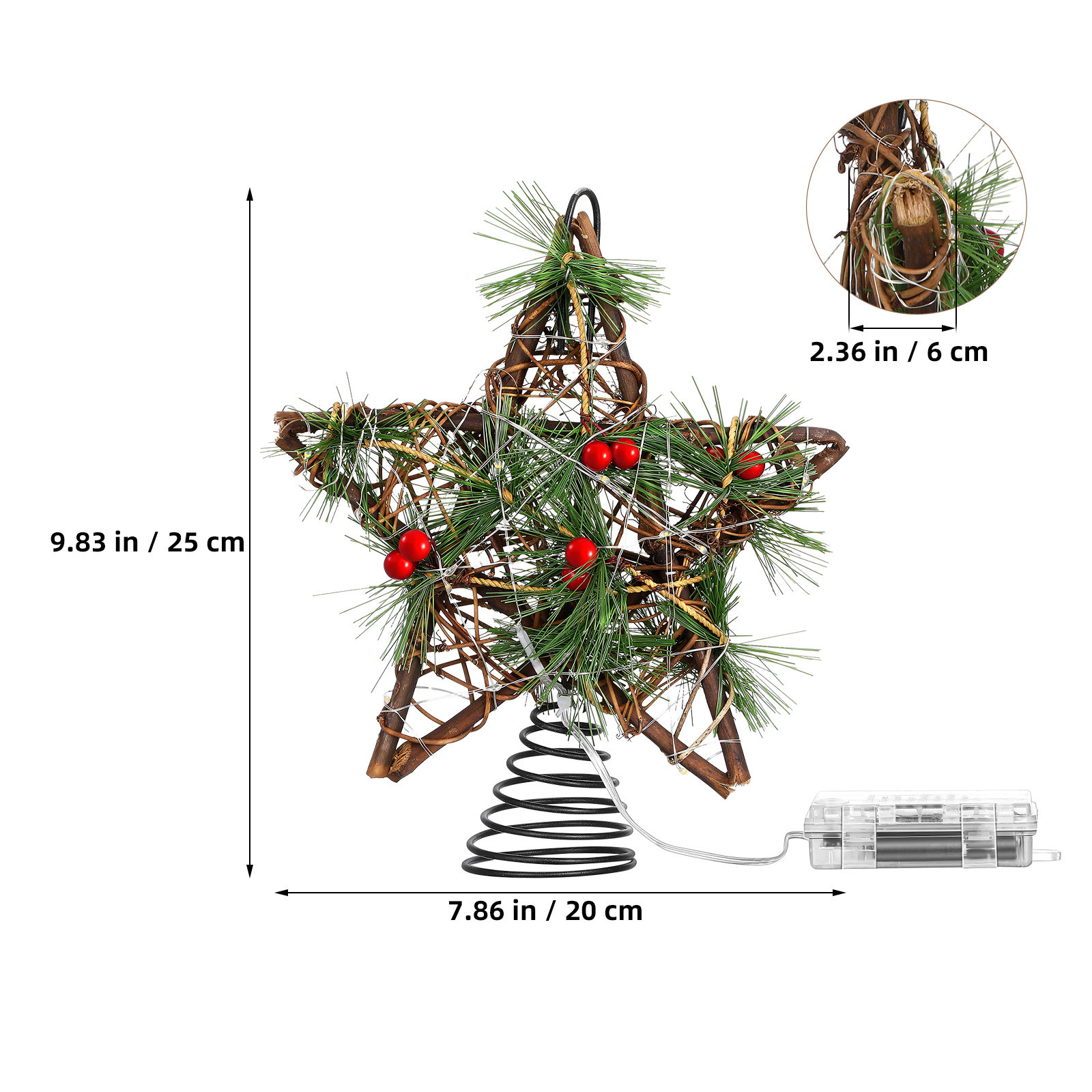 Houten kerstboomtopper met war - Star Tree Topper recensie en prijs