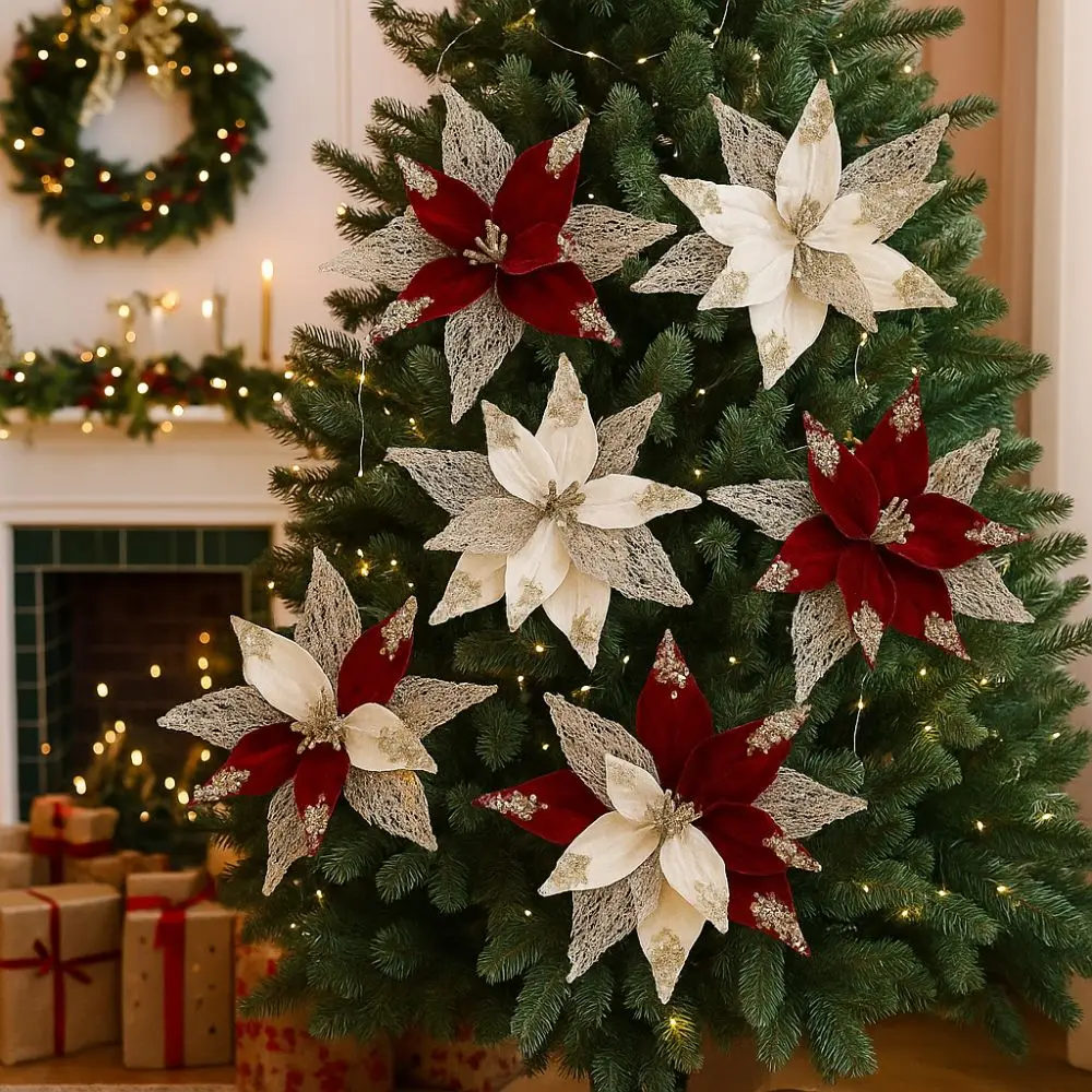 29cm kunstmatige kerstbloem fl - Christmas Wreath Fake recensie en prijs